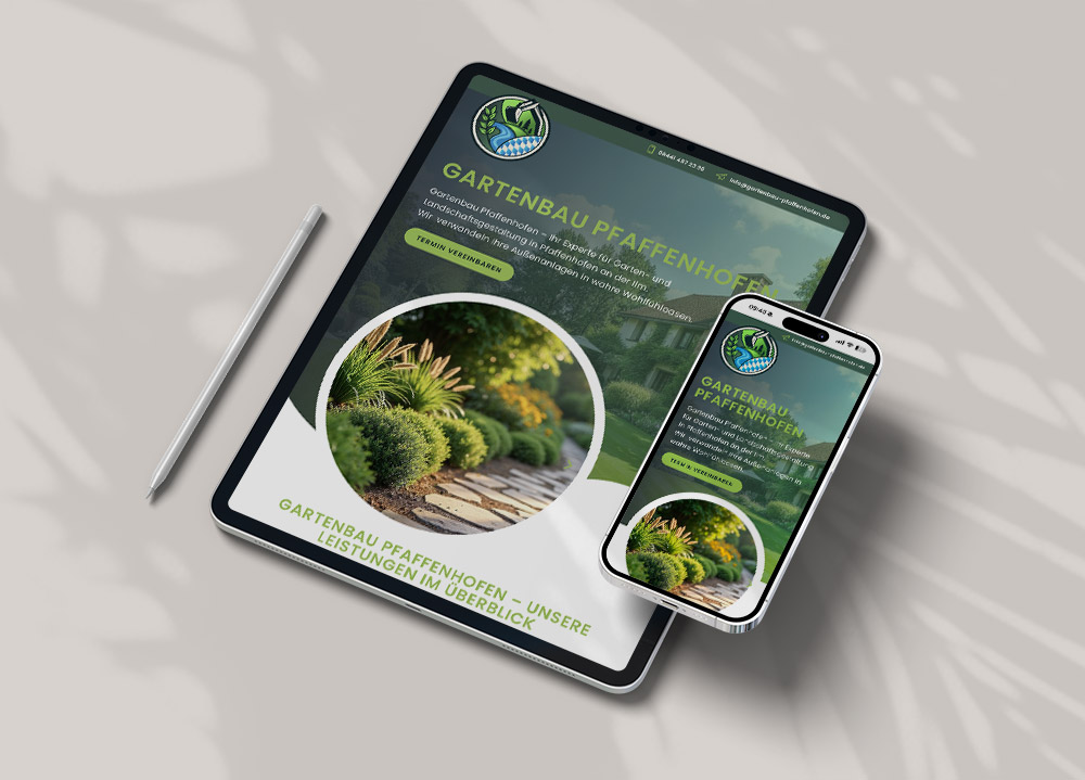 Internetauftritt für Gartenbau Pfaffenhofen